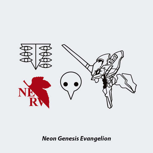 NEUF弗EVA防水纹身贴新世纪福音战士初号机使徒NERV动漫贴纸