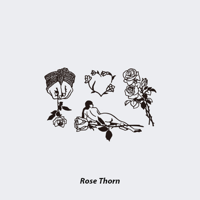 NEUF弗 创意防水纹身贴《刺身》生如玫瑰艳丽浓烈憧憬美丽