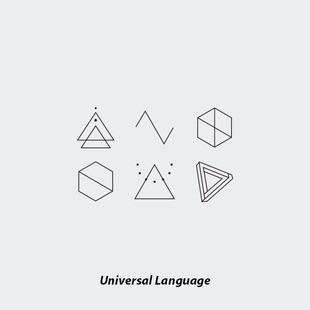 NEUF弗几何小图防水纹身贴《宇宙语言》线条符号高级小众简介百搭