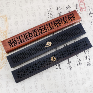 线香黑檀木卧香盒家用室内插香焚香器檀香炉上市保荐河道治理哈扎