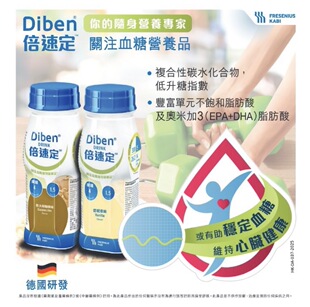 顺丰港版 进口FRESUBIN倍速定低糖低GI糖尿病患者专用营养液 原装