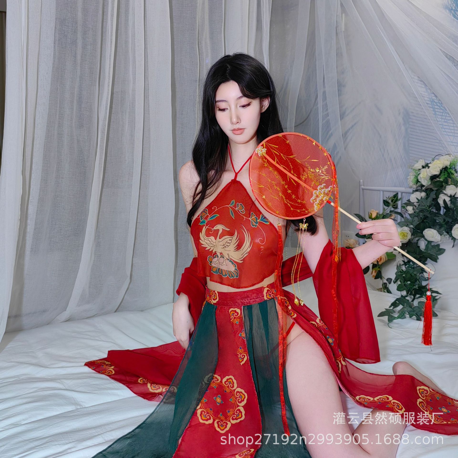 性感情趣内衣古装宫廷风纯欲汉服肚兜套装诱惑敦煌飞天凤女睡衣裙