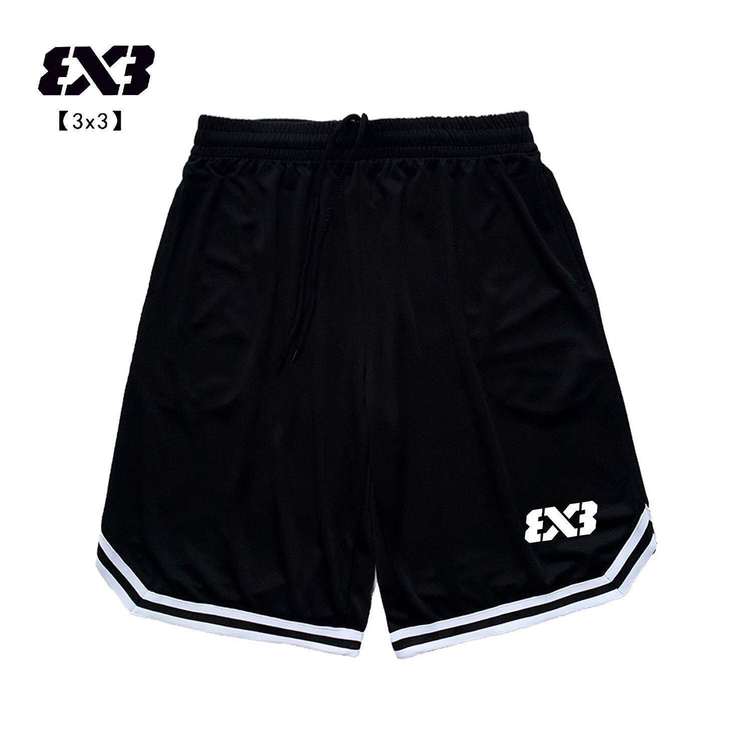 3X3篮球短裤春夏季大码宽松美式学生训练五分裤男跑步速干运动裤