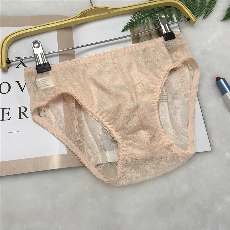 新款性感男式贴身蕾丝透视凹凸款式男士日常穿健康舒适情趣小内裤