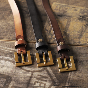 百搭皮带女细款 1.8cm窄款 头层牛皮2025新款 韩版 女士真皮腰带时尚