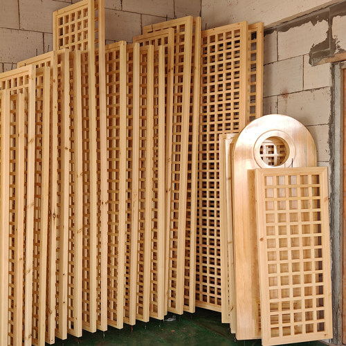 宋式美学实木花格隔断花窗屏风