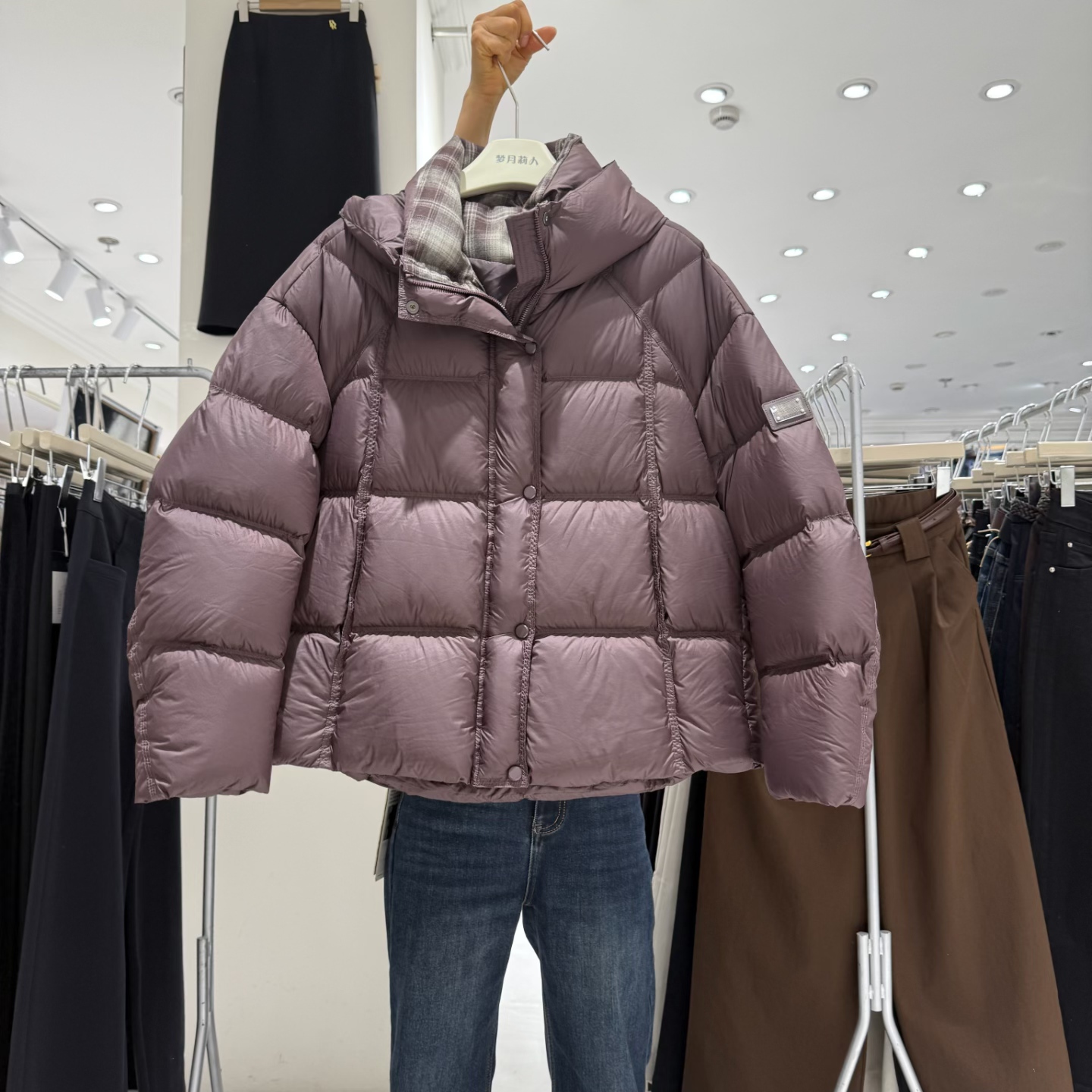 韩版宽松显瘦连帽90绒羽绒服