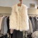 韩版 高级感大牌狐狸毛皮草马夹女2025冬宽松百搭气质仙女范外套潮