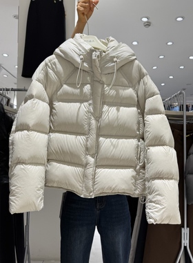 11AM韩版宽松显瘦连帽羽绒服女2025冬90白鸭绒保暖面包服外套潮