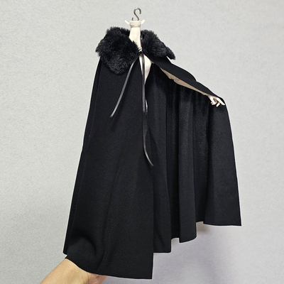 6分bjd娃娃兵人素体披风毛领斗篷