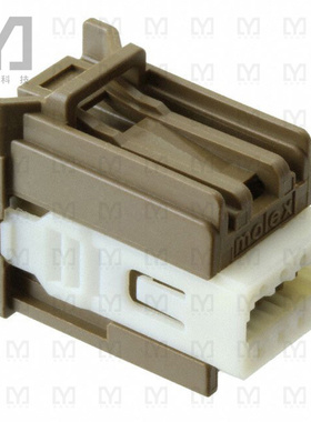 0347290082【CONN RCPT 8POS R/A BROWN POL C】