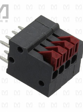 32.4454【PUSHIN PCB TERM 4P 2.54MM 6A GRY】