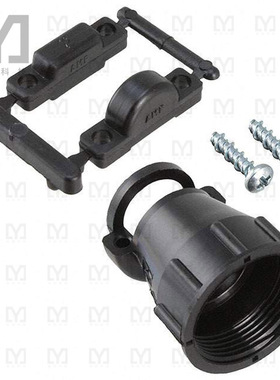 213904-1【CONN BACKSHELL W/CLAMP SZ 17 BLK】