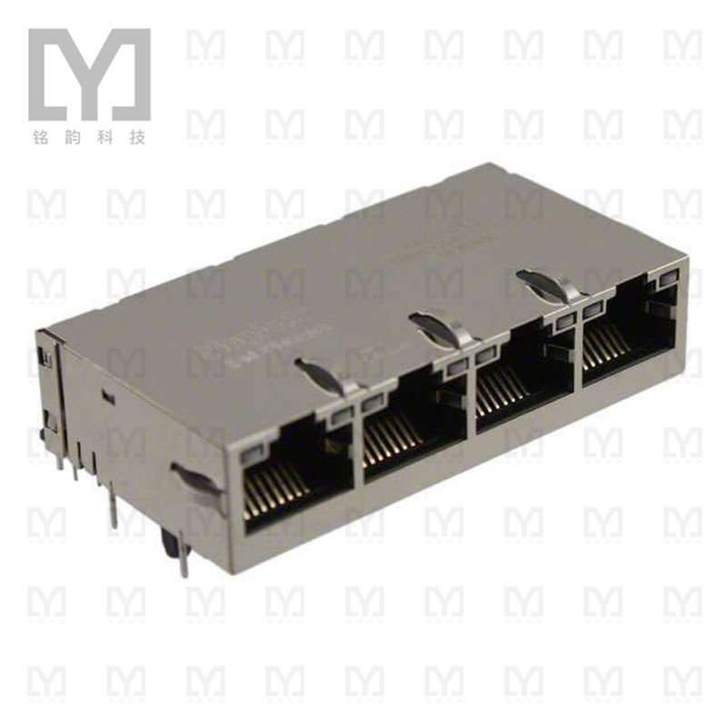 0826-1G4T-23-F【CONN MAGJACK 4PORT 1000 BASE-T】