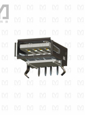 921【CONN RCPT USB2.0 TYPEA 4POS R/A】