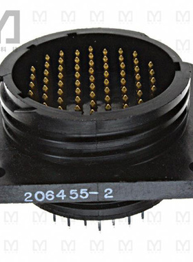 206455-2【CONN RCPT MALE 63POS GOLD SOLDER】