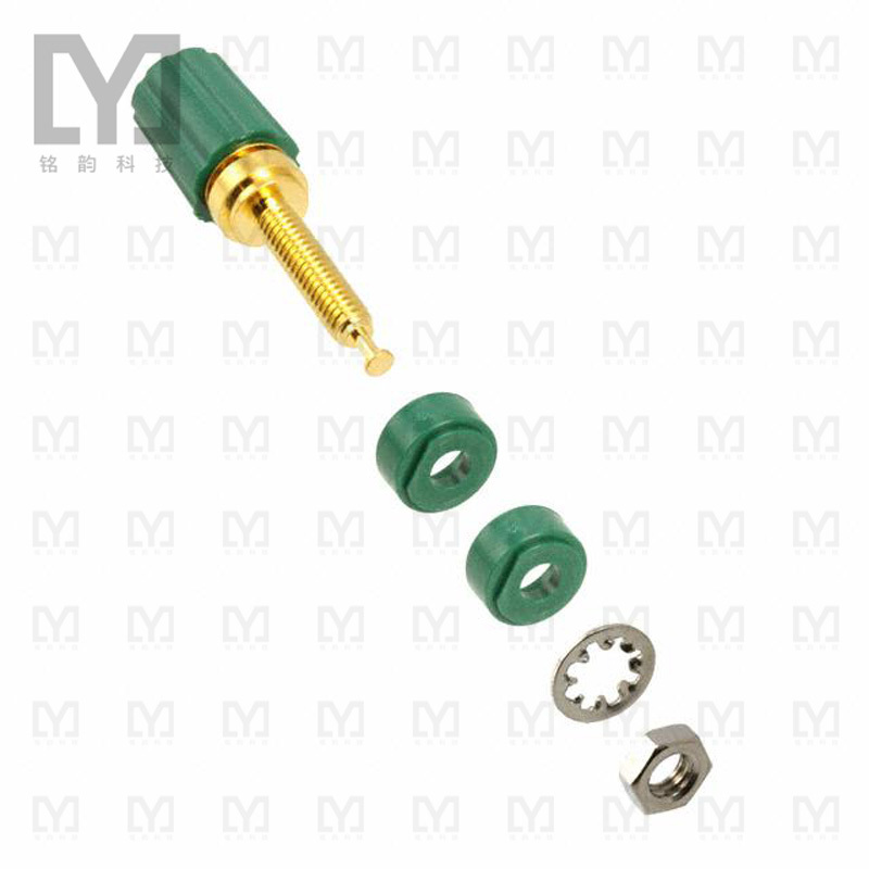 3750-5【CONN BIND POST KNURLED GREEN】