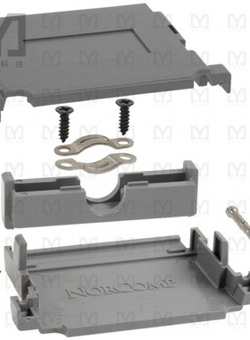 983-037-010R031【CONN BACKSHELL 37POS 180DEG GRAY】