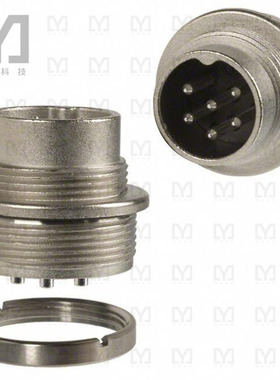 C091 31W006 100 2【CONN RCPT MALE DIN 6POS SOLDER】