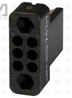 202757-1【CONN 6POS BLACK PNL MNT】