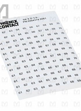 0804374:0061【MARKER CARD PRINTED HORIZONTALLY】