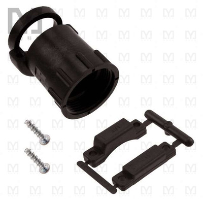 207008-5【CONN BACKSHELL W/CLAMP SZ 13 BLK】