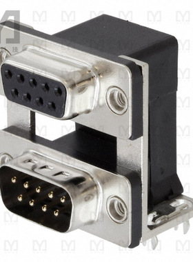 ASUB-277-09TP25【CONN D-SUB PLUG/RCPT 9POS R/A】