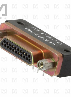 MDM-21PCBRP【CONN MICRO-D PLUG 21POS R/A SLDR】