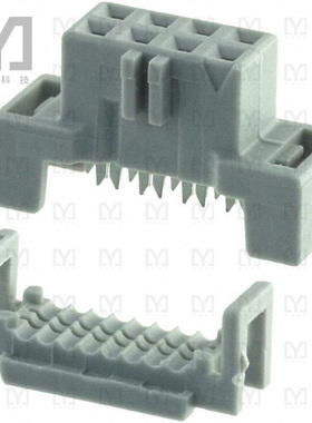 158208-012015【CONN SOCKET 8POS IDC 28AWG GOLD】