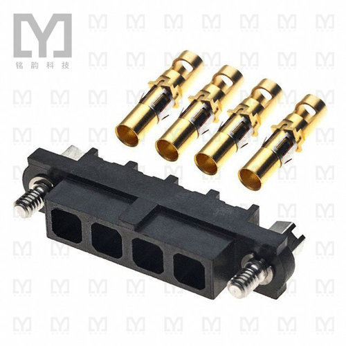 M80-4000000F1-04-325-00-000【RCPT 4POS SOLDER 12AWG GOLD】