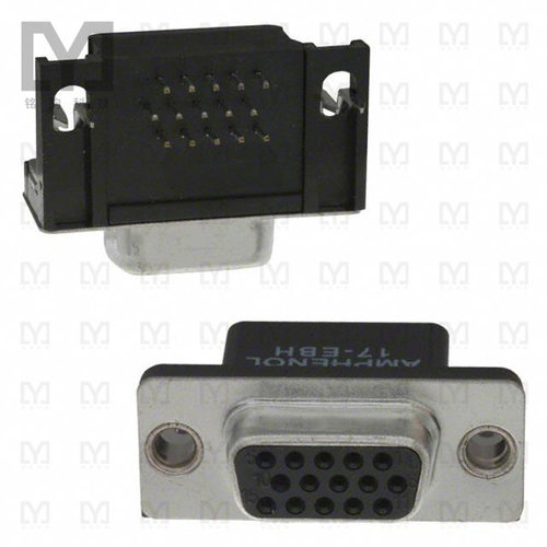 17EBH-015-S-AM-0-10【CONN DSUB HD RCPT 15POS R/A SLDR】