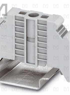 0800886【CONN TERM BLK END BRCKT RAIL GRY】