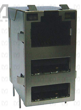 ARJU31B-MCSO-A-AD-EMU2【CONN MAGJACK 3PORT 1000 BASE-TX】