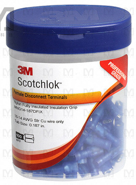 MNG14-187DFIX-BOTTLE【CONN QC RCPT 14-16AWG .187 100PC】