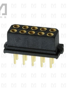 M80-8871005【CONN RCPT 10POS 0.079 GOLD PCB】