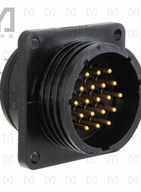 213782-4【CONN RCPT MALE 19POS GOLD SOLDER】