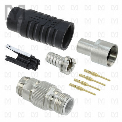 1-2823445-4【CONN PLUG MALE 4POS GOLD CRIMP】