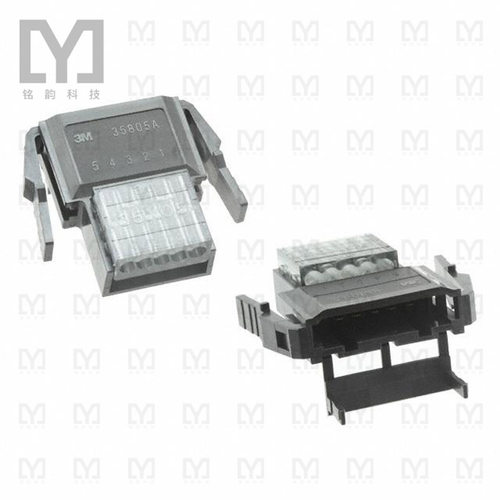 35805-6080-AP0GF【CONN PLUG 5POS IDC 18AWG GOLD】