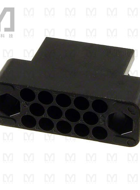 201297-1【CONN PLUG HSG 14POS BLK PNL MNT】