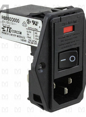 9-6609955-2【PWR ENT MOD RCPT IEC320-C14 PNL】