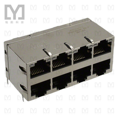 0810-2H4R-28-F【CONN MAGJACK 8PORT 100 BASE-T】