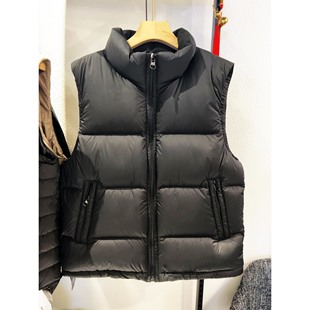 2025新款秋冬90白鸭绒加厚羽绒服马甲休闲男士立领泡芙蓬松背心