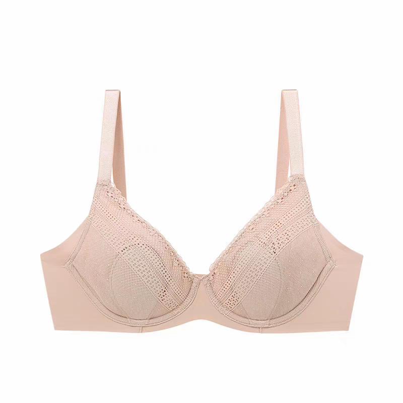 A43/蕾丝兔耳朵杯薄款大胸显小收副乳文胸29R645