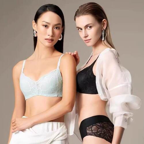 Trium/黛安灵动舒适圈新品内衣女蕾丝薄款软钢圈文胸16R9005