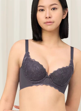 黛安专柜正品逆龄蔓叶新品有钢圈聚拢调整侧收性感文胸16R9017