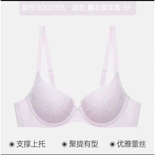 浙黛安蕾丝聚拢文胸E003918高弹力网布侧幅加强侧收薄款软钢圈