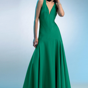 绿色真丝丝毛缎连衣裙欧美性感长裙夏季量身定制tailored dresses