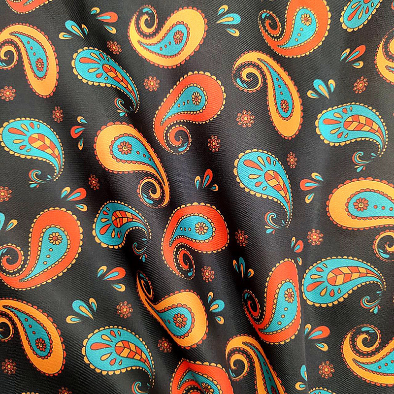 现货蚕丝绸数码印花里布涤纶箱包