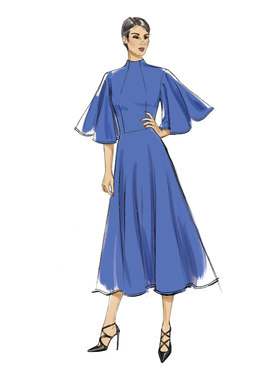 宝蓝色真丝雪纺A字连衣裙欧美优雅定制做party tailored dresses