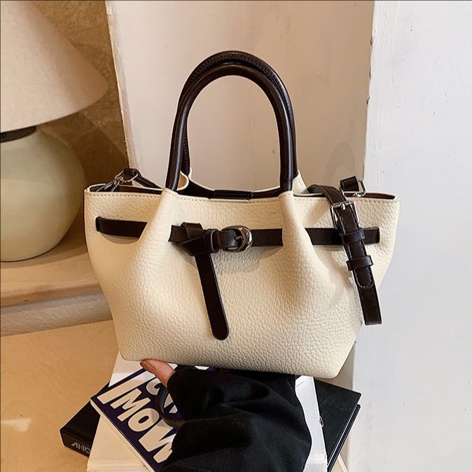 韩版小众水桶包包女2026新款单肩斜挎包高级感荔枝纹手提菜篮子包,箱包皮具/热销女包/男包,水桶包,淘宝优惠券,粉丝福利购,淘宝优惠卷